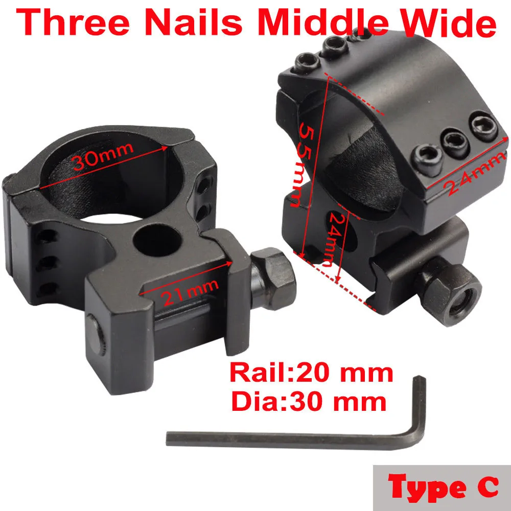 Rifle Scope Mount Ring Low Profile Ring Weaver Picatinny Rail 2 Pcs 6 Bolts 30mm Scope Ring Extreme Hunting Caza Accessories