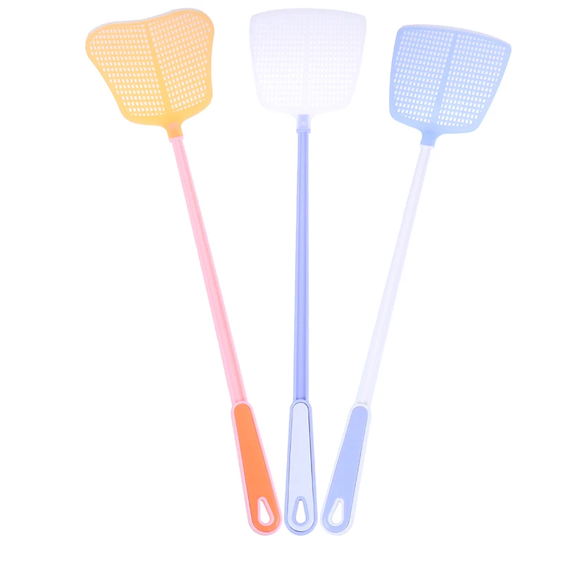 

1Pcs Durable Hollow Household Long Handle Plastic Fly Trap Mosquito Swatter Fly Killer Hand Manual Flapper Pest Control Random
