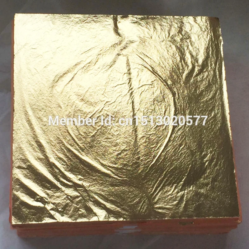 100 unids/pack italiano Oro de imitación de color 2,0 imitación de la hoja de plata 16*16CM por el Buda dorado