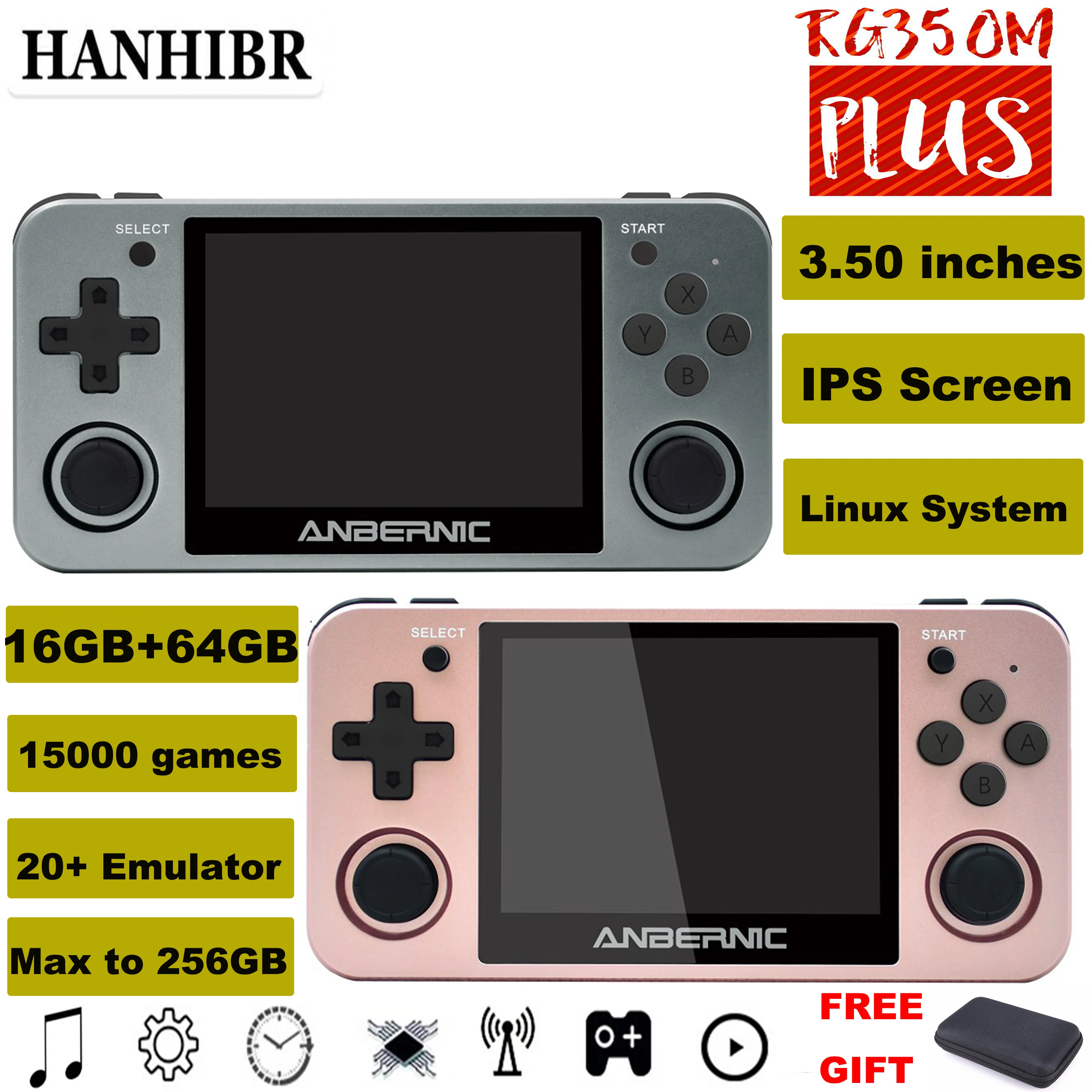 

NEW ANBERNIC RG350M IPS Retro Games 350M Video games Upgrade game console ps1 game 64bit opendingux 3.5 inch 15000+games rg350M