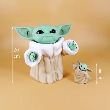 

Yoda Baby Action Figure The Force Awakens Vinyl model Hot Anime Toys Yoda Master The Mandalorian Dolls Gifts for Children