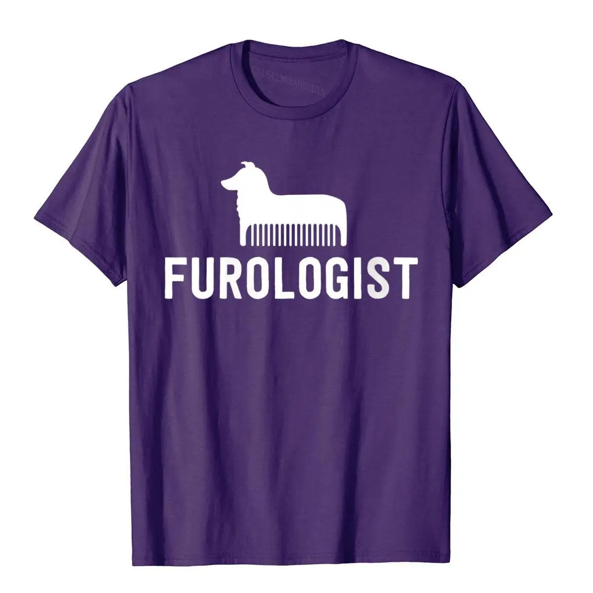 Womens Furologist Dog Groomer Shirts For Women Men Gift Puppy Spa V-Neck T-Shirt__B8596purple