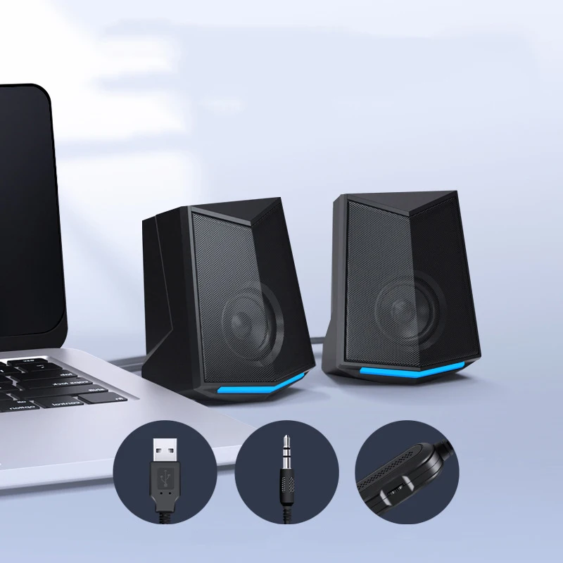 SADA V-115 портативный 3 Вт USB 3,5 мм динамик 2,0 канальный аудио стерео звук громкий динамик для компьютера ноутбук
