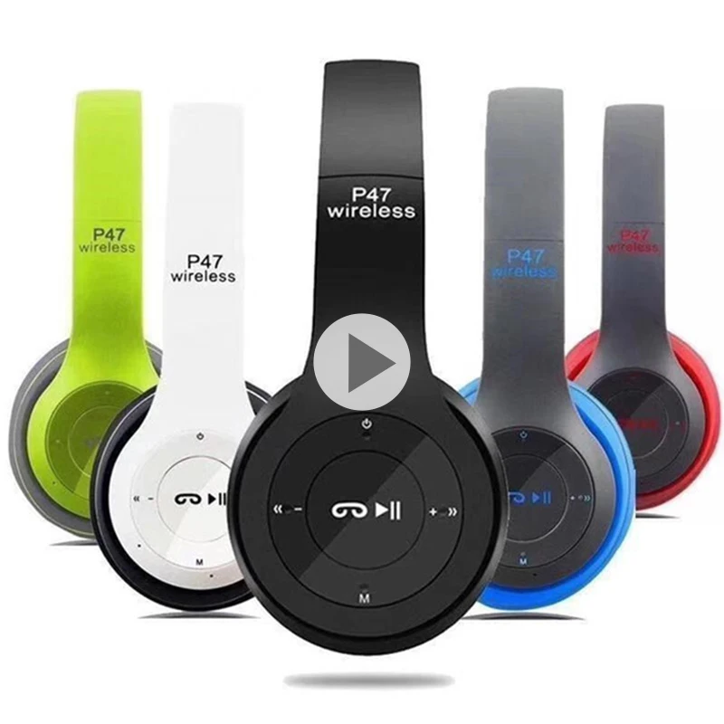 P47 Wireless Headphones Bluetooth compatible Foldable Headphone for iPhone  Huawei Sport Running Headset Support TF Card Earphone|Bluetooth Earphones \u0026  Headphones| - AliExpress