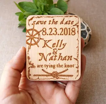 

Save the date - nautical save the dates - rustic save the date magnets - beach wedding save the dates - wooden save the dates