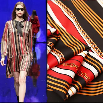 

140 cm stretch satin fabric meter summer brand digital printing fabric satin dress handmade DIY fabric wholesale cloth
