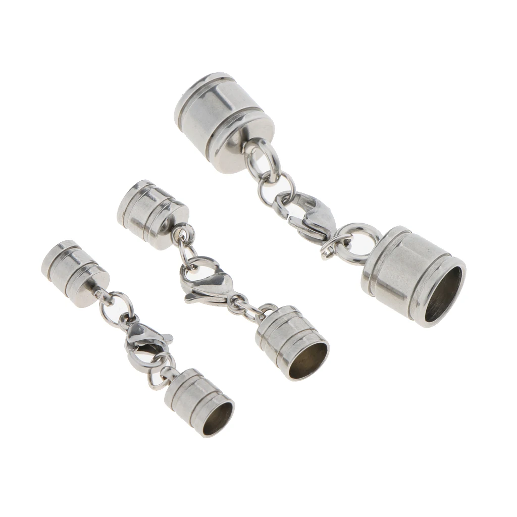 13 Pieces Kumihimo Leather Cords Bracelet Necklace Lobster Clasp DIY Findings