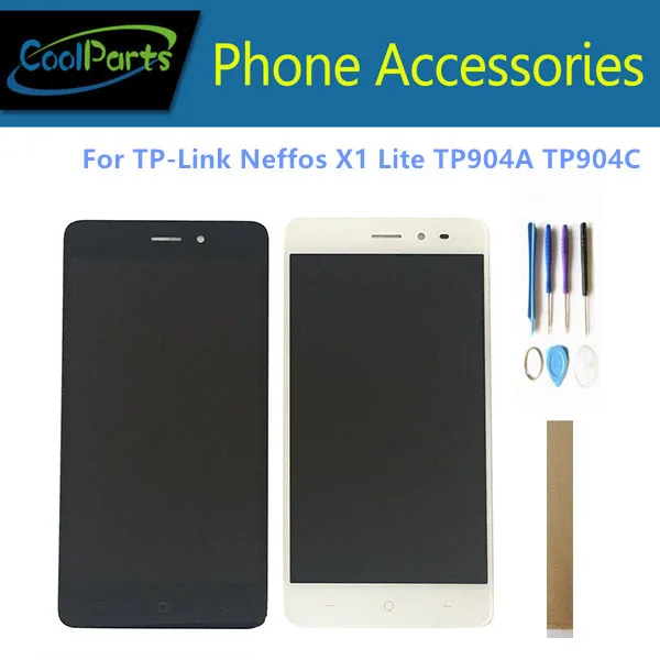 Скидка 5,0 дюймов для TP Link Neffos X1 Lite TP904A TP904C ЖК дисплей с сенсорным экраном стекло Датчик дигитайзер с инструментами лента