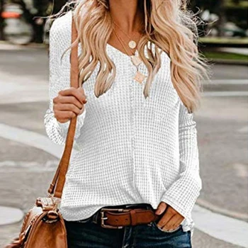 

Women's Sweater Knitted Fashion Autumn V Neck Sweaters 2019 Winter Solid Color Tops Pullover Jumper Pull Femme Tops