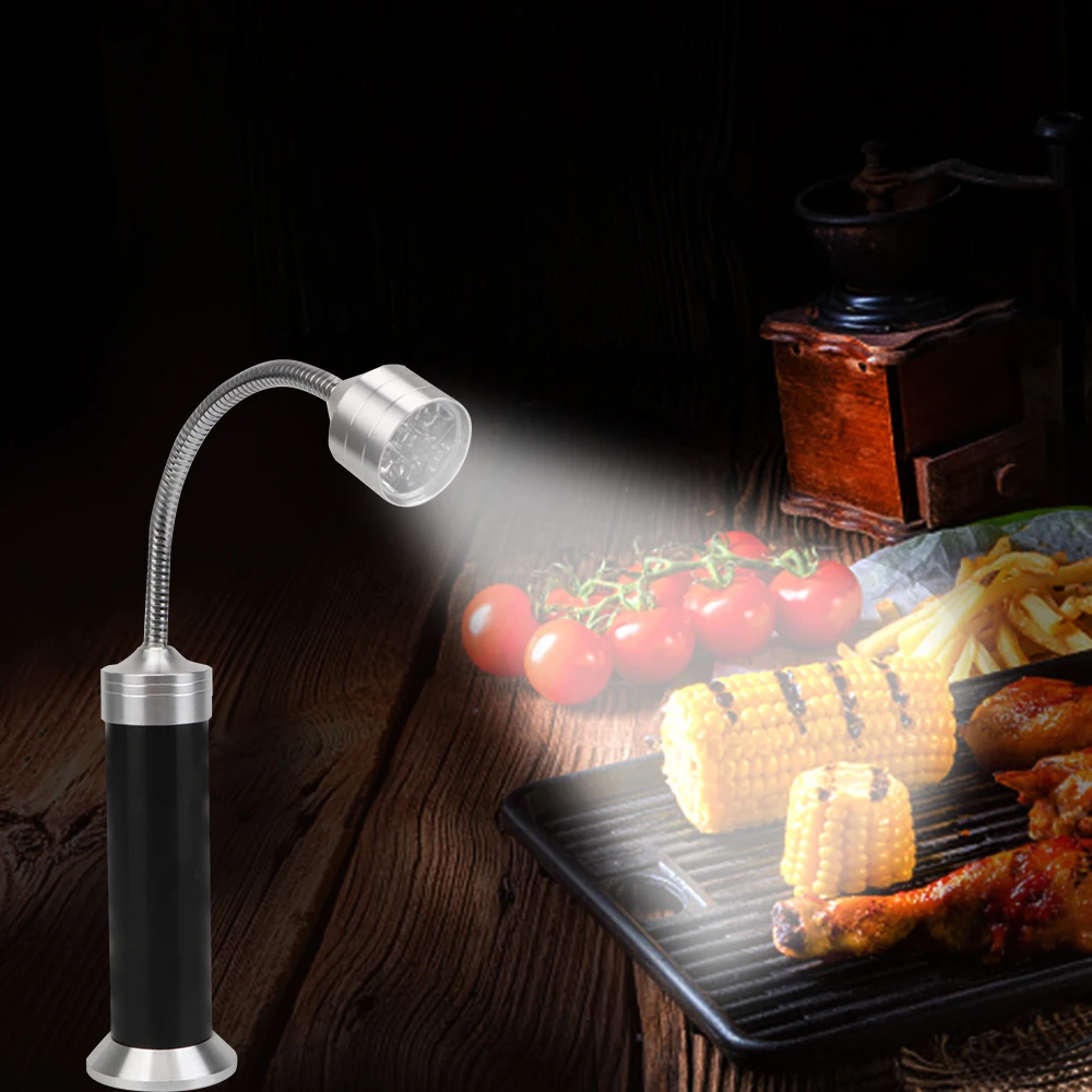 Lampe LED Pour Barbecue - 10 Lumières, 3 Niveaux De Luminosité - Pince Réglable Résistante à La Chaleur - Pour Tous Grils (Charbon, Gaz, Électrique)