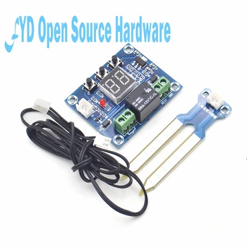 

XH-M214 Humidity Controller Soil Sensor Module 20-99%RH Automatic Control Irrigation Computer System Red Digital Display Module