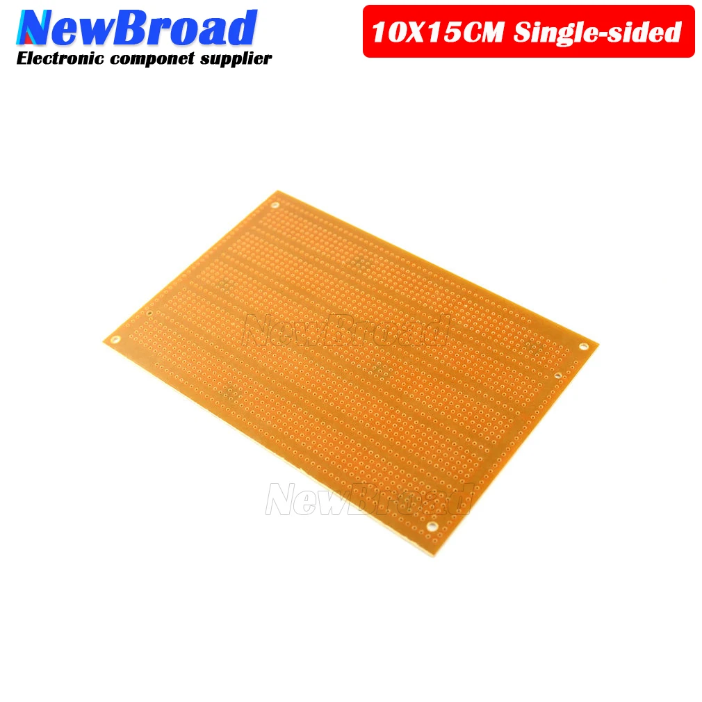 2PCS 10*15CM 단면 전기 녹색 오일 우드 길이 (5 연결 구멍) 1.2 두께 2.54 간격 범용 회로 기판 PCB