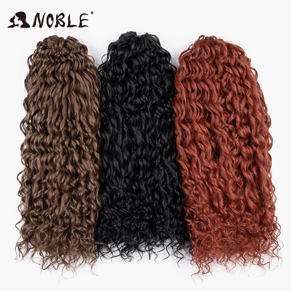 Noble Crochet Hair Soft Water Wave Twist Crochet Hair Synthetic Braid Ombre Blonde Red 24"Deep Wave Braiding Extension