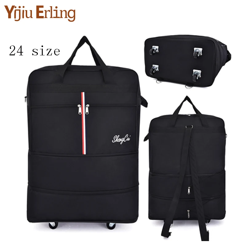

2019 Air Checked Travel Bag Universal Wheel Folding Telescopic Oxford Cloth Large Capacity Moving Travel Waterproof Luggage Bag