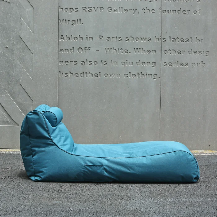 Waterproof lazy bean bag sofa outdoor bean bag L shape folding beanbag sofa cover only