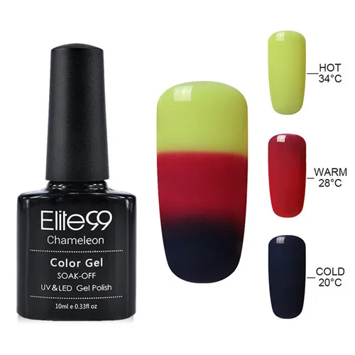 Elite99 термальный ультратонкий блеск 3 цвета личная гигиена меняющийся цвет Снежинка температурный гель для изменения цвета ногтей - Цвет: 4216