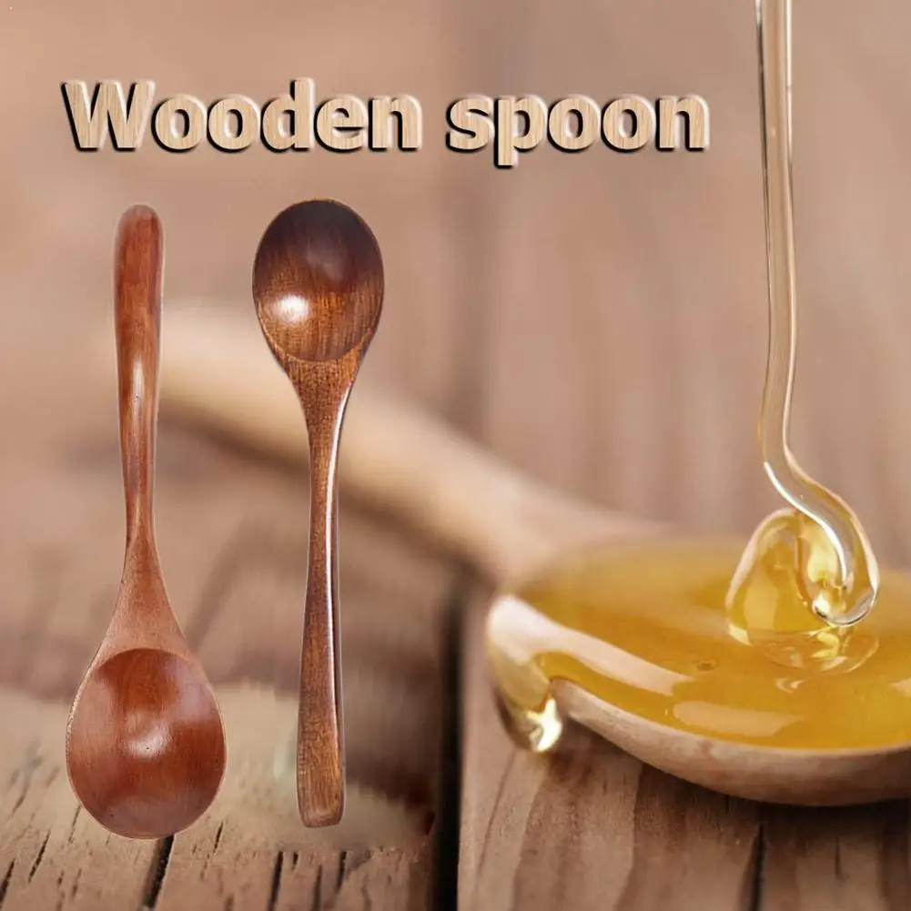 

Hot Sale Lot Wooden Spoon Bamboo Kitchen Cooking Utensil For Rice Spoon Utensils Soup Teaspoon Kids Soup Tool Kitchen Cater D5V7