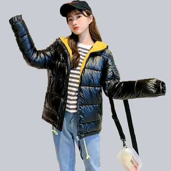 

Docero 2020 Winter New Women's Winter Coat Length Women Jacket Soft Layer Contrast Design Winter Parka Windproof clothes