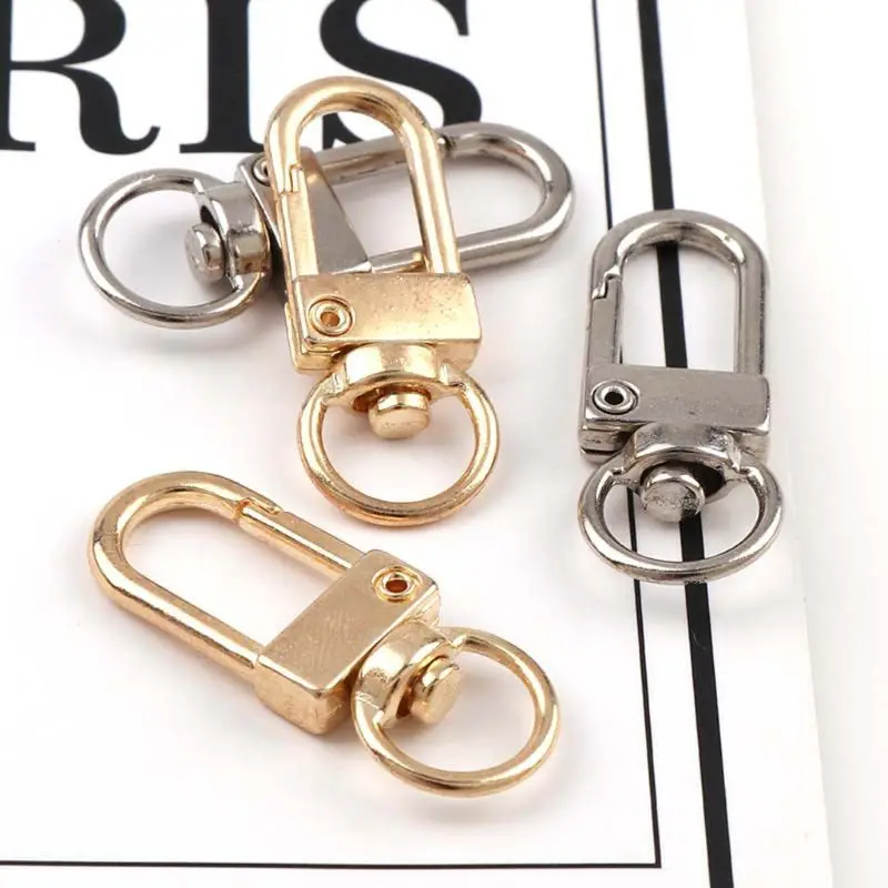 

5Pcs Gold Key Chain Holder Swivel Trigger Lobster Clasp Snap Hook Key Chain Rings Jewelry Making Findings