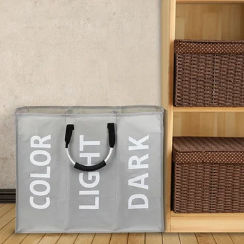 

Portable Household Storage Box Laundry Basket Dirty Clothes Bag Light Gray/Dark Gray Laundry Bag Large Capacity Clean 2020