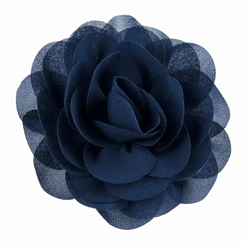 navy blue Ruoshui/шпильки с цветами для девочек, шифоновые заколки для волос, Детские аксессуары для волос, Детская повязка с цветами, заколки, тиара, аксессуары - Цвет: navy blue