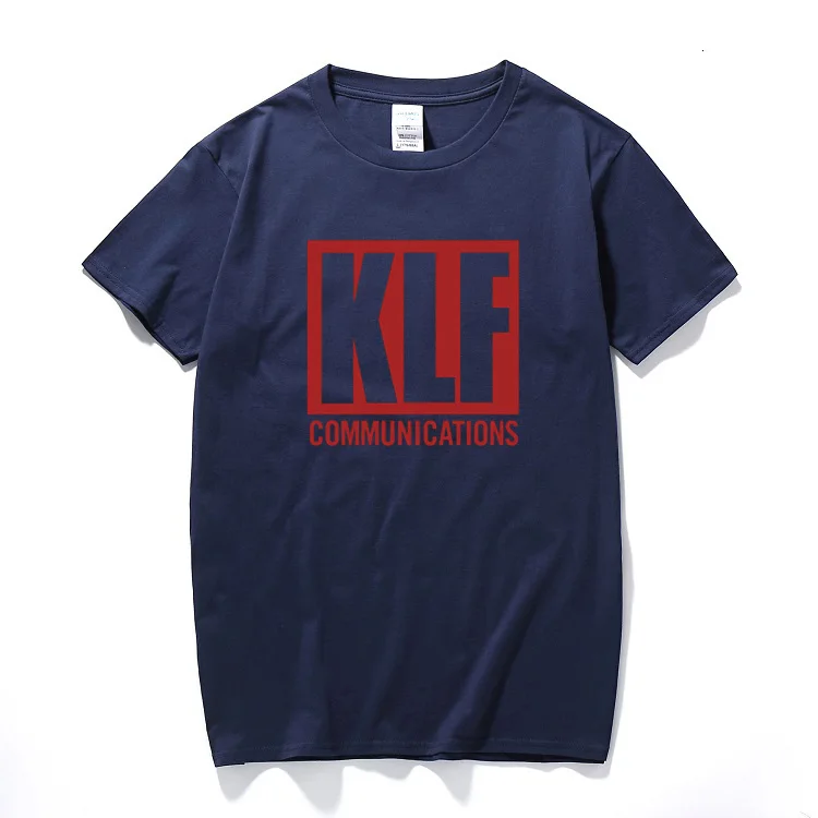 Футболка one yona The KLF с буквенным принтом, Мужская футболка, новинка, хлопковая футболка с коротким рукавом и круглым вырезом, Camisetas Hombre - Цвет: Navy1