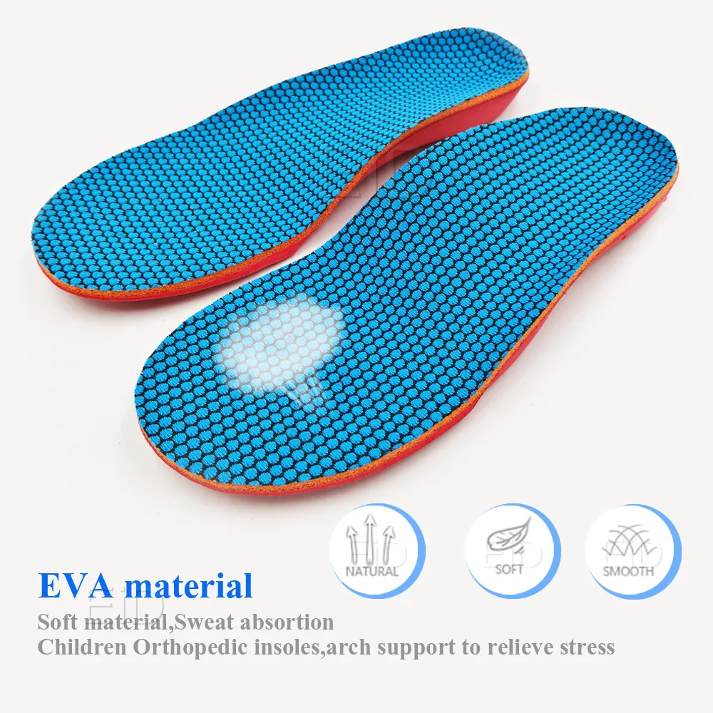 1 пара Детские EVA ортопедическая арки Поддержка обувные стельки с подушечками Flatfeet боли корректор для стопы дуговые стельки