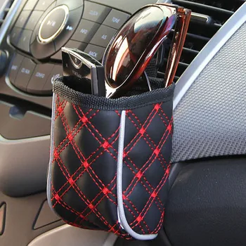 

1pc Car Trash Can Waterproof Garbage Bag Dustbin Trash Bin Hanging Outlet Stowing Bag Holder Cell Phone Pocket Organizer Grocery