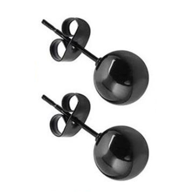 Steel Ear Post Stud Earrings For Women Men Jewelry Gold Silver Color Ball 2-8mm Dia Fashion Jewelry Wholesale, 1 Pair