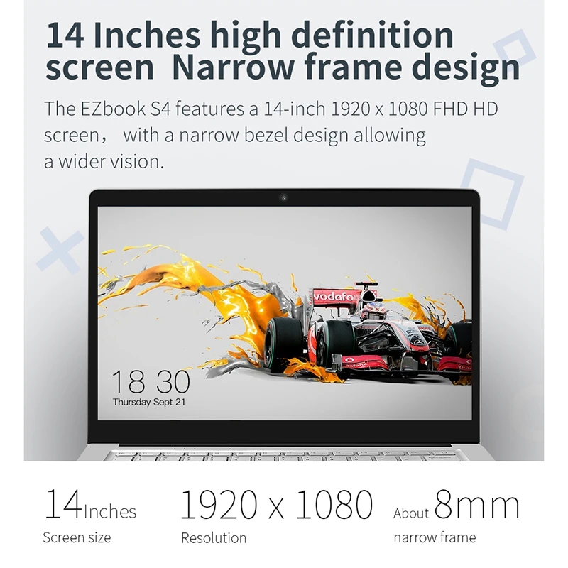 Jumper Ezbook S4 ноутбук 14 дюймов Fhd безрамный Ips экран тонкий ультрабук 8 ГБ ОЗУ 256 Гб ПЗУ Intel Celeron J3160 двухдиапазонный Wifi Нет