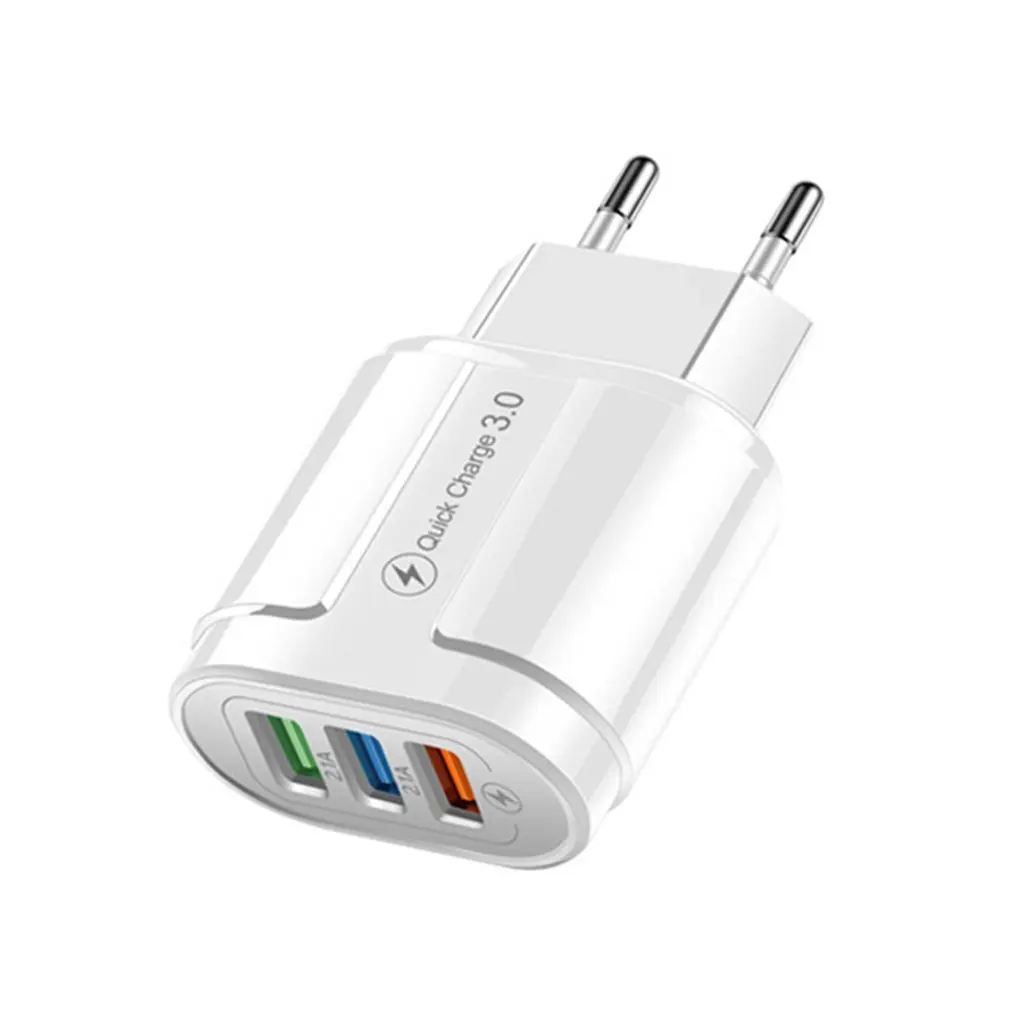 Quick charge 3.0 USB Charger for iPhone 11 7 Xiaomi Samsung Huawei 5V 3A Digital Display Fast Charging Wall Phone | Электроника