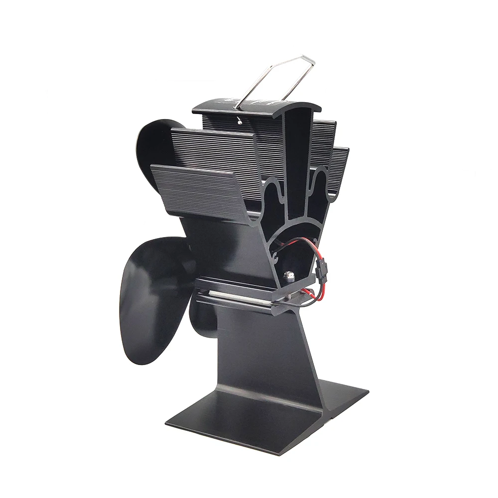 

Eco Warm Winter Fireplace Fan 4 Blades Fireplace Fan Thermal Energy Burner Fan Heat Driven Circulation for Fireplace