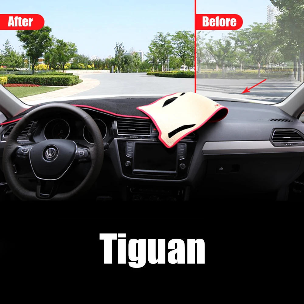 Для VW Volkswagen Tiguan RHD LHD Автомобильный коврик на переднюю и заднюю приборную панель, Солнцезащитная накладка декоративная, аксессуары для стайлинга автомобилей