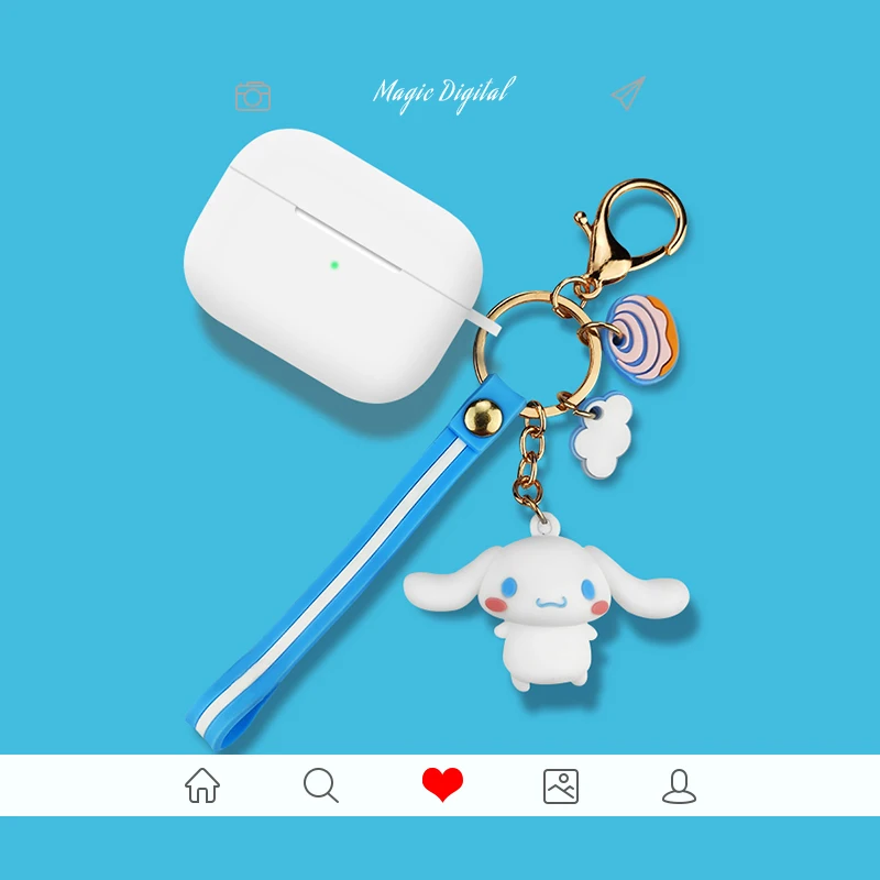 Горячая Япония Мелодия Cinnamoroll наушники гарнитура Аксессуары Силиконовый чехол для Airpods pro 3 крышка Защитная Bluetooth гарнитура - Цвет: for airpods pro