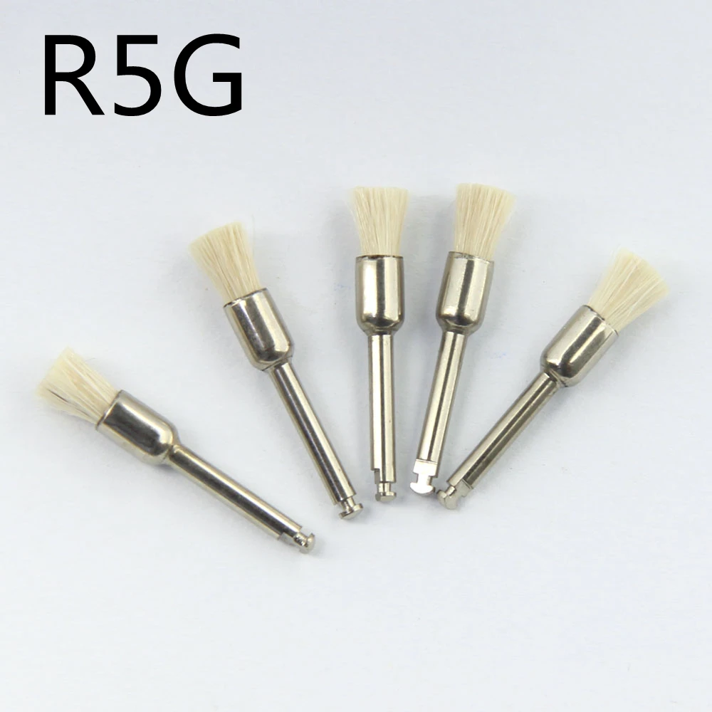 5 teile/paket Ziegenhaar Dental Polierer Harz Natürliche/Keramik Zähne Weiche Polieren Pinsel Für Low-Speed Handstück Dental material – Detail 7