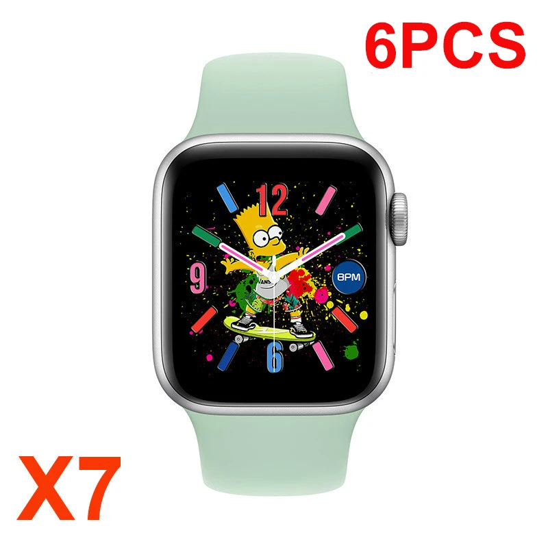 6 PCS IWO X7 SmartWatch Series 6 Bluetooth Call smartwatches Heart Rate Fitness Tracker Smart watch For Android