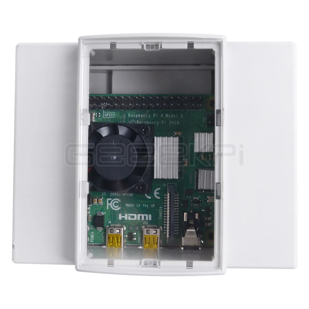 GeeekPi ABS электрическая коробка пластиковый чехол для Raspberry Pi 4 Модель B, с радиаторами отвертка для Raspberry Pi 4B