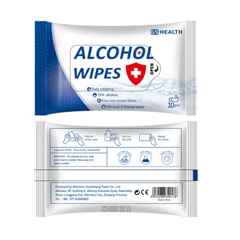 

Alcohol Wipes 10 Pcs 75% Alcohol Disinfection Wipes Non-woven fabric Cleaning Sterilization Home Outdoor Travel Wet Wipes
