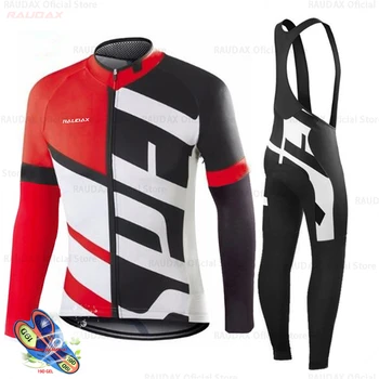 Conjunto de ropa de Ciclismo de manga larga para triatlón, maillot de Ciclismo de equipo profesional Raudax para primavera y otoño, 2020