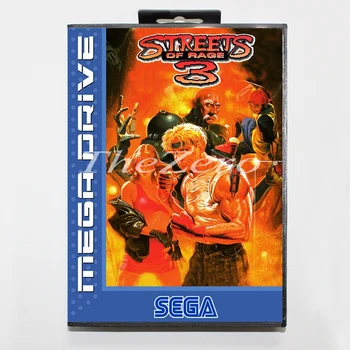 

Streets of Rage 3 with Box for 16 bit MD Video Game Card for Sega Mega Drive/Genesis