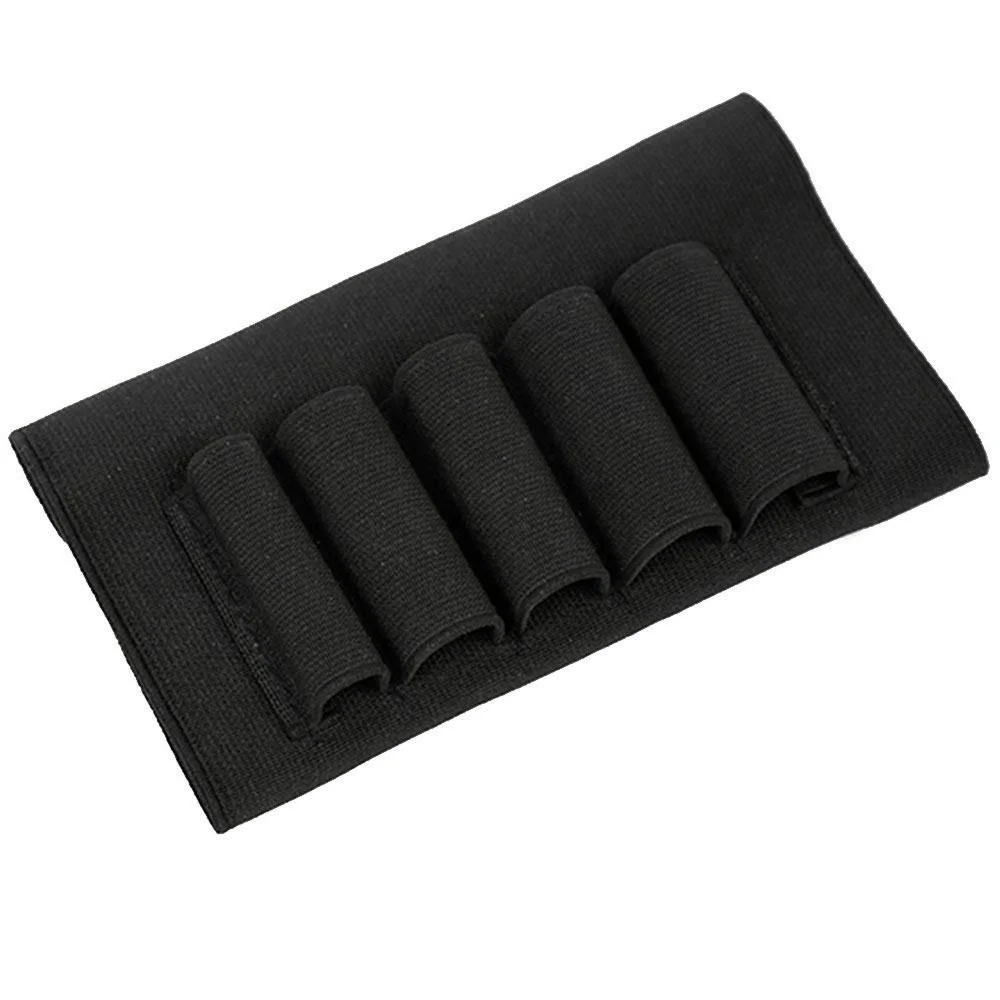 

Airsoft Tactical Buttstock Cheek Rest Shell Pouch Cartridge Holder 12 20 Gauge Bandolier Ammo Military Rifle Gun Hunting Mag Bag