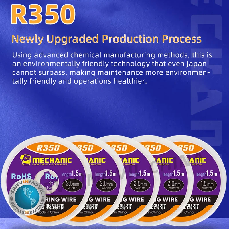 MECHANIC R350 Solder Wick Remover Desoldering Wire 1.5/2.0/2.5/3.0/3