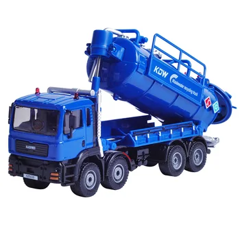 

Display Educational Alloy Diecast Suction Sewage Children Hobby Kids Birthday Gift 1:50 Scale Engineering Waste Water Toy Truck