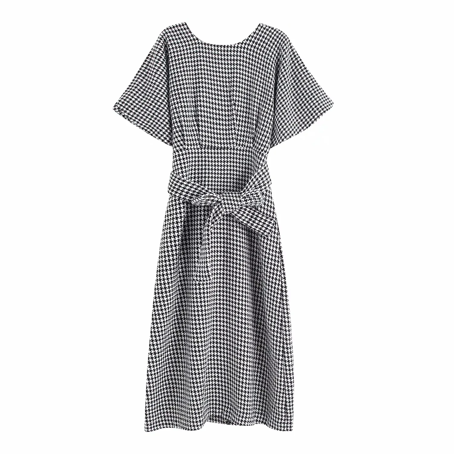 

Cbb-9617 Women's Dress New Products Thousands of Birds Lace-up Waist Hugging Dress