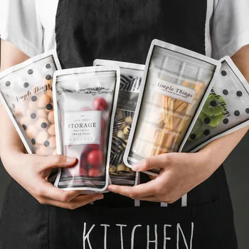

Travel Accessories 4 Pcs/set Transparent Food Sealed Bag Portable Food Snack Packing Organizer Multifunction Seasoning Bag