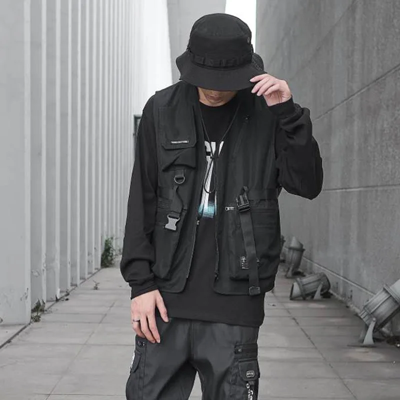 CROXX Techwear Men's Black Molle Tactical Ripstop Vest Hip Hop Style Punk  Fashion|Vests & Waistcoats| - AliExpress