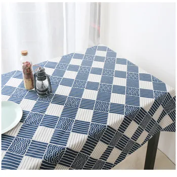 

FashionRetro and Japanese style Decorative Linen Tablecloth With Tassels Rectangular Wedding Dining Table Cover Tea Table Cloth
