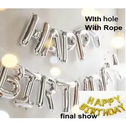 16 дюймов буквы фольгированные шары «С Днем Рождения» Happy День рождения украшения Детские воздушные шарики с алфавитом Baby Shower поставки
