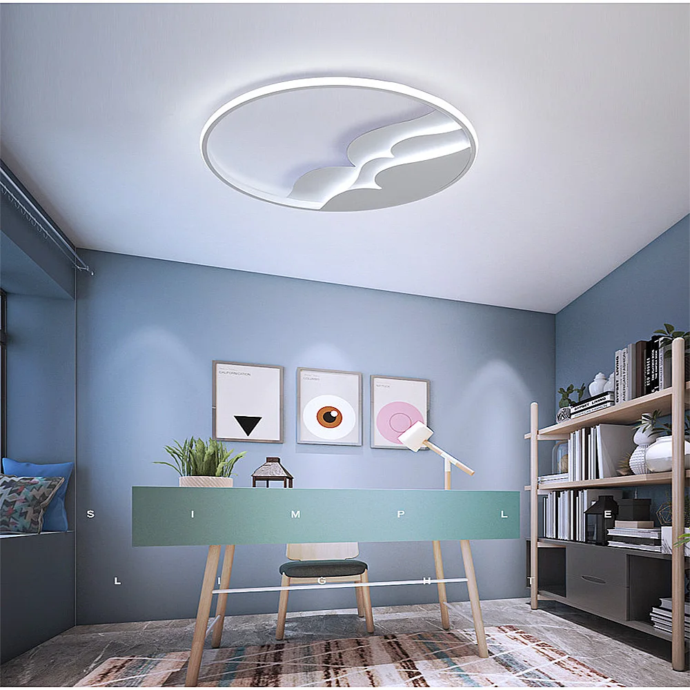 

LED ceiling light Nordic minimalist modern cloud Bedroom living room study home Indoor Lighting RC Dimmable ceiling Lamps