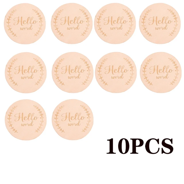 Wooden Baby Month Milestone Card Newborn Birth Month Birthday Milestone Wooden Teether Baby Kids Photography Props Toy English 10Pcs